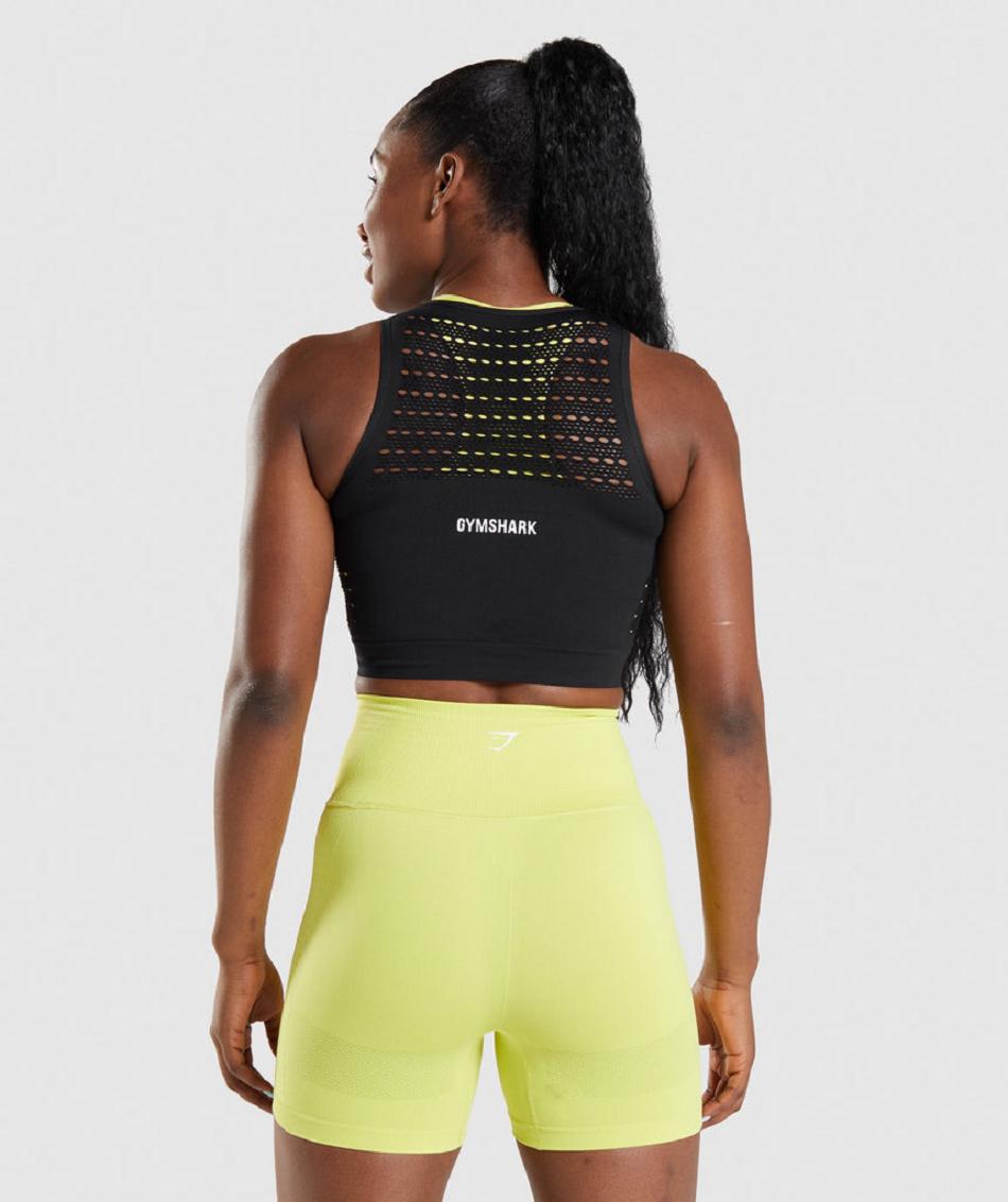 Corp Tops Gymshark Energy Seamless Mujer Negras | CO 2450XYU